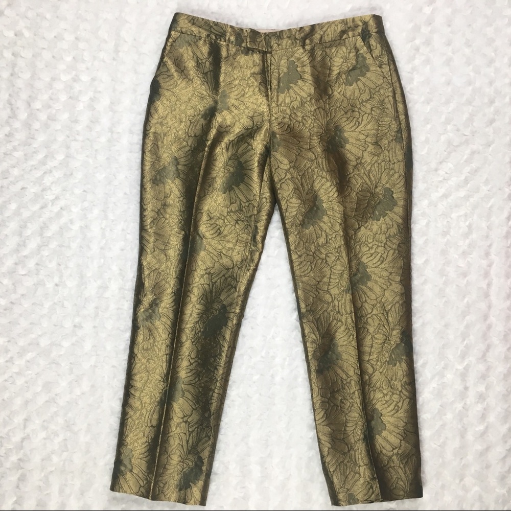 Anthro Elevenses Brocade Trousers